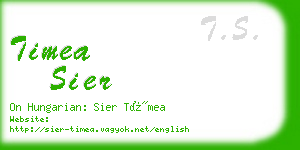 timea sier business card